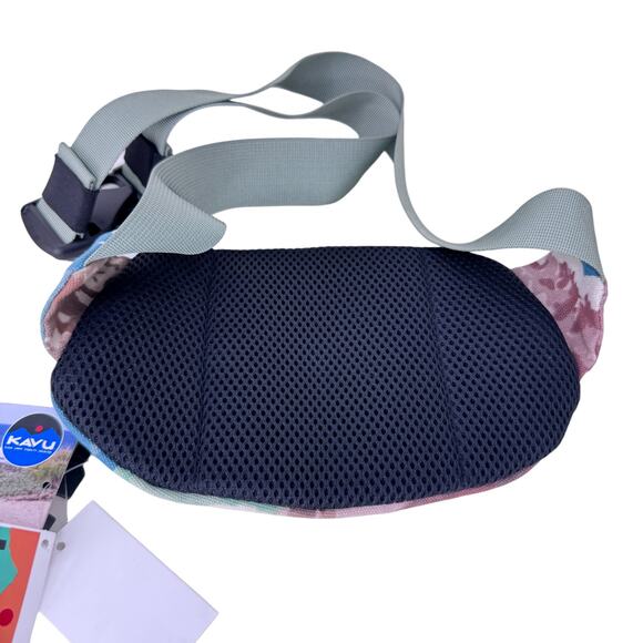 Kavu Spectator‎ Hip Fanny Bag Green Rio Tie Dye Canvas Belted Zipper 9204-1889 - Picture 4 of 9